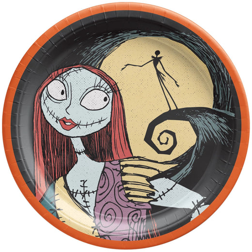 Round plates 6 3/4 inches - Nightmare Before Christmas