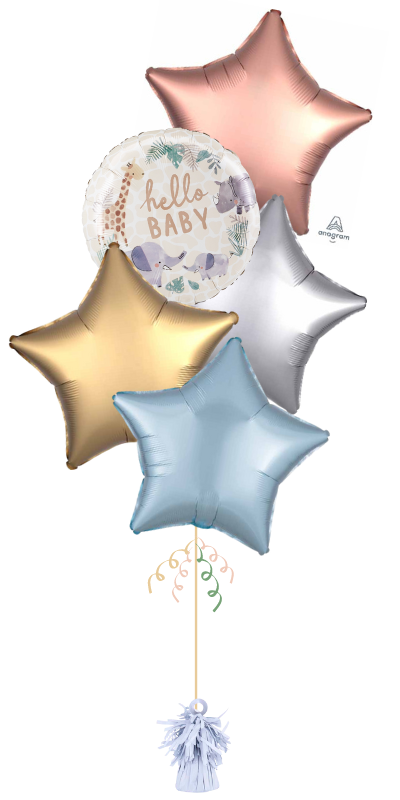 Bouquet of latex-free balloons - Hello baby