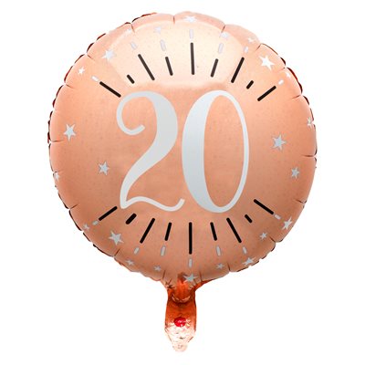 Ballon alu étincelant Rose Gold - 20 ans (18")