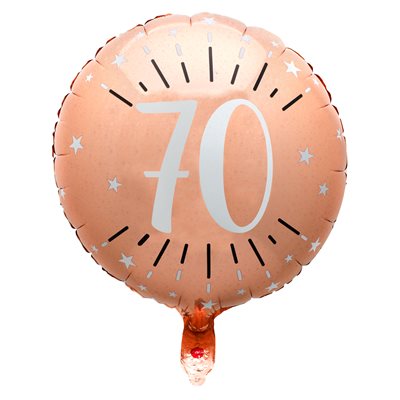 Ballon alu étincelant Rose Gold - 70 ans (18")