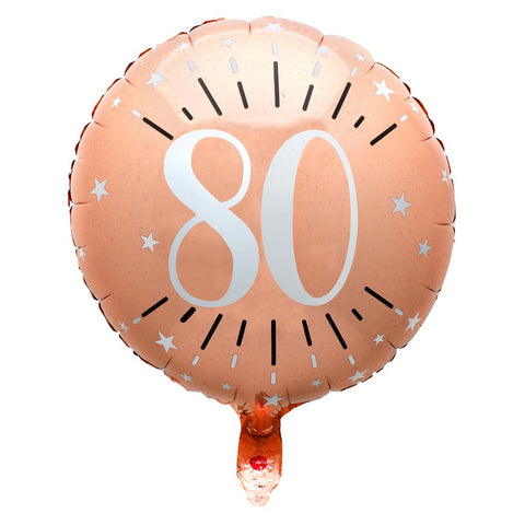 Ballon alu étincelant Rose Gold - 80 ans (18")