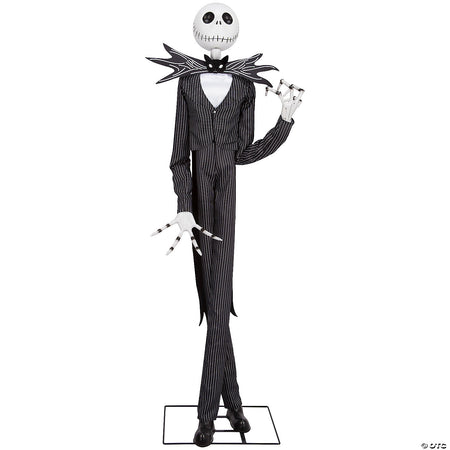Jack Skellington animé de luxe 78 po, noir et mauve (L’Étrange Noël de monsieur Jack) – décoration d’Halloween
