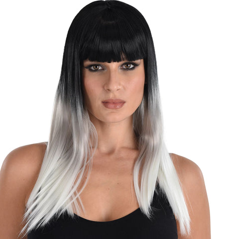 Black and White Ombre Wig - Adult