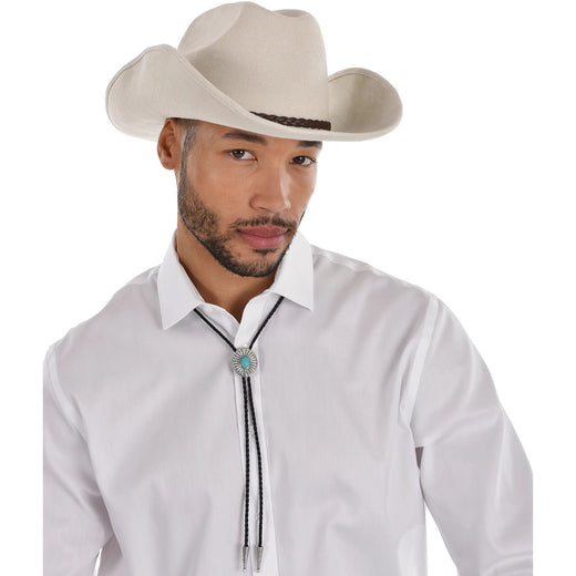 Cravate bolo western turquoise