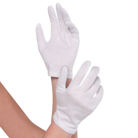 White cotton gloves