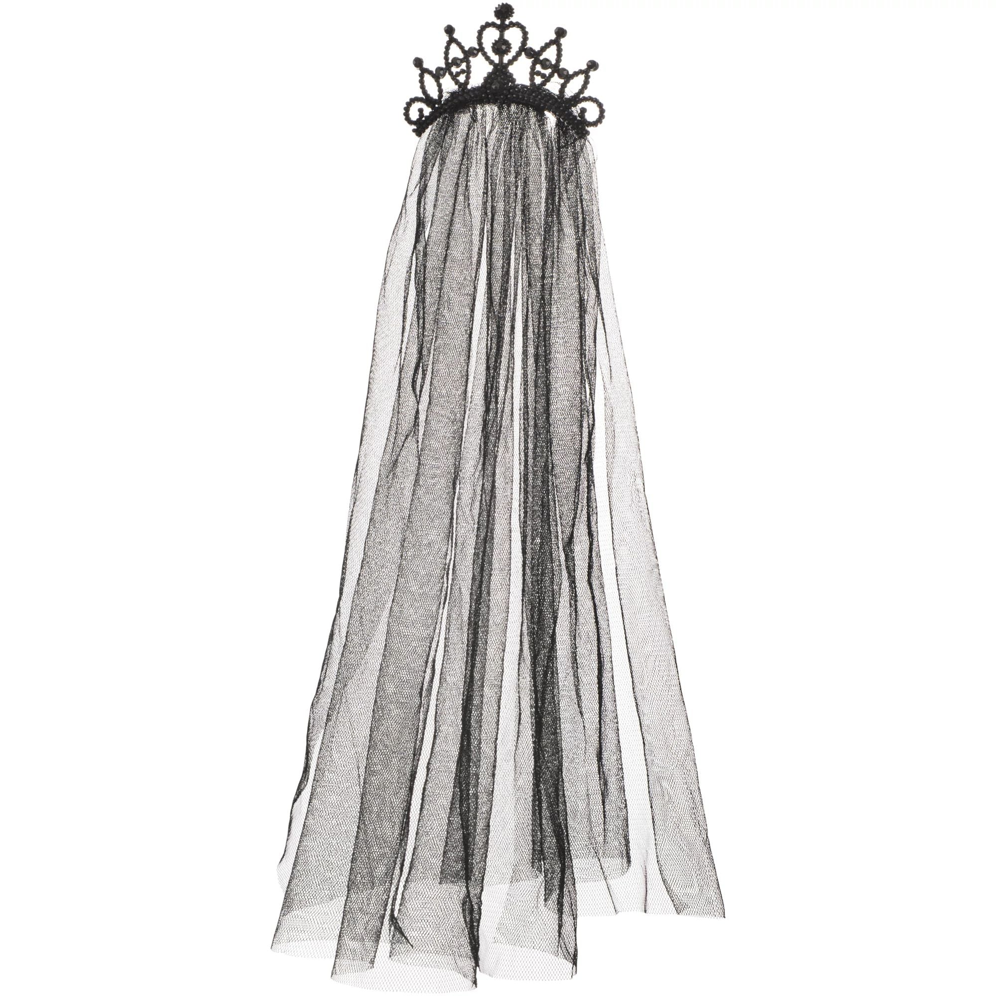 Diadème avec voile noir