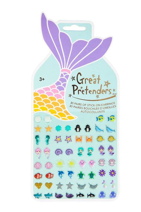 Mermaid Sticker Earrings, 30 Pairs