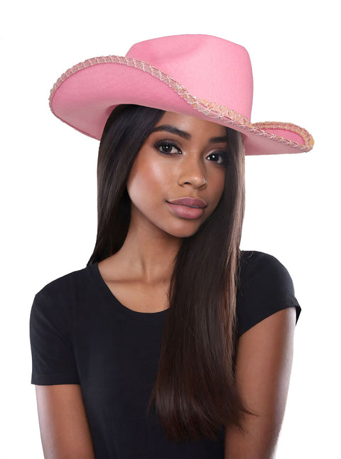 Chapeau de cowgirl rose