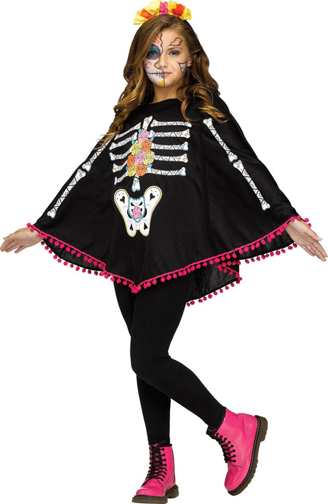 Poncho Day of the Dead - Enfant
