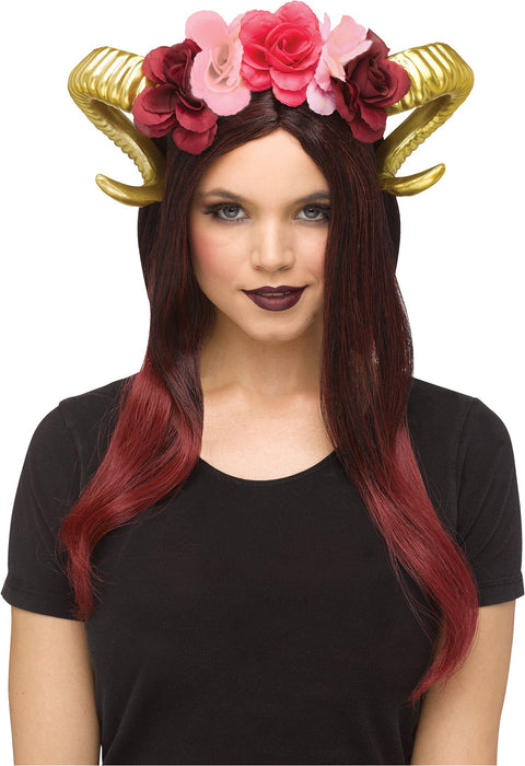 Gold horns and flowers for hair