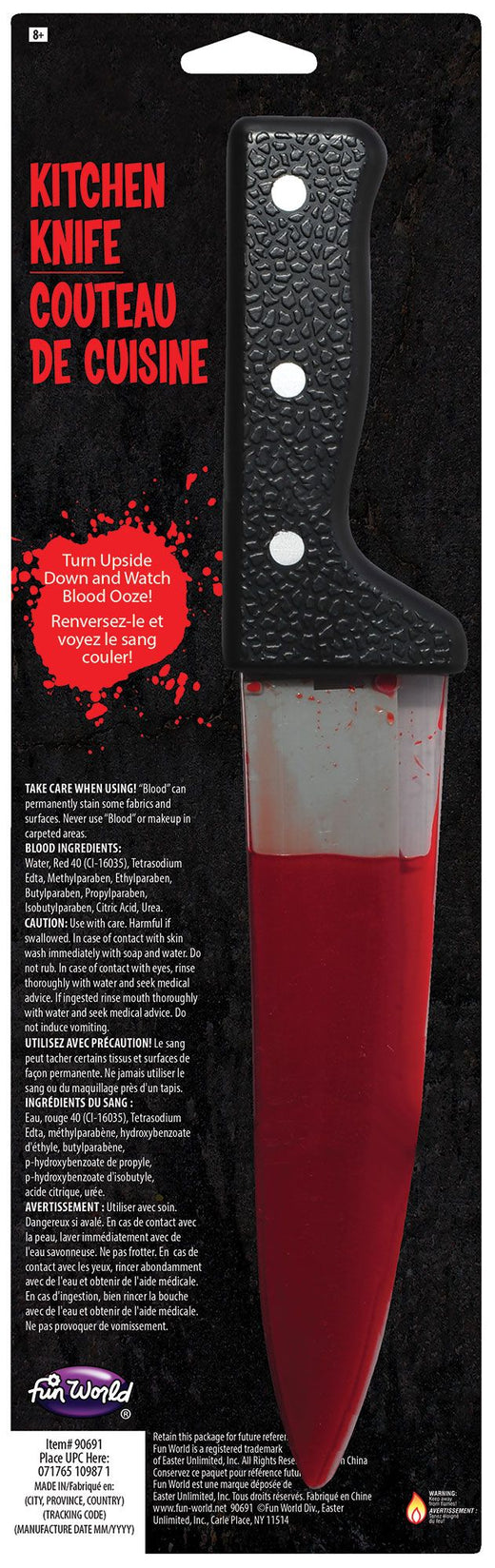 Bloody kitchen knife