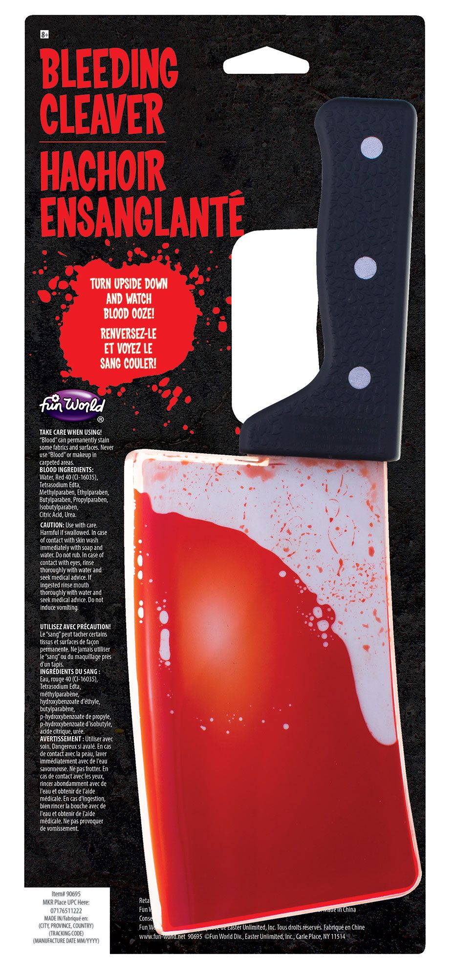 Bloody butcher knife