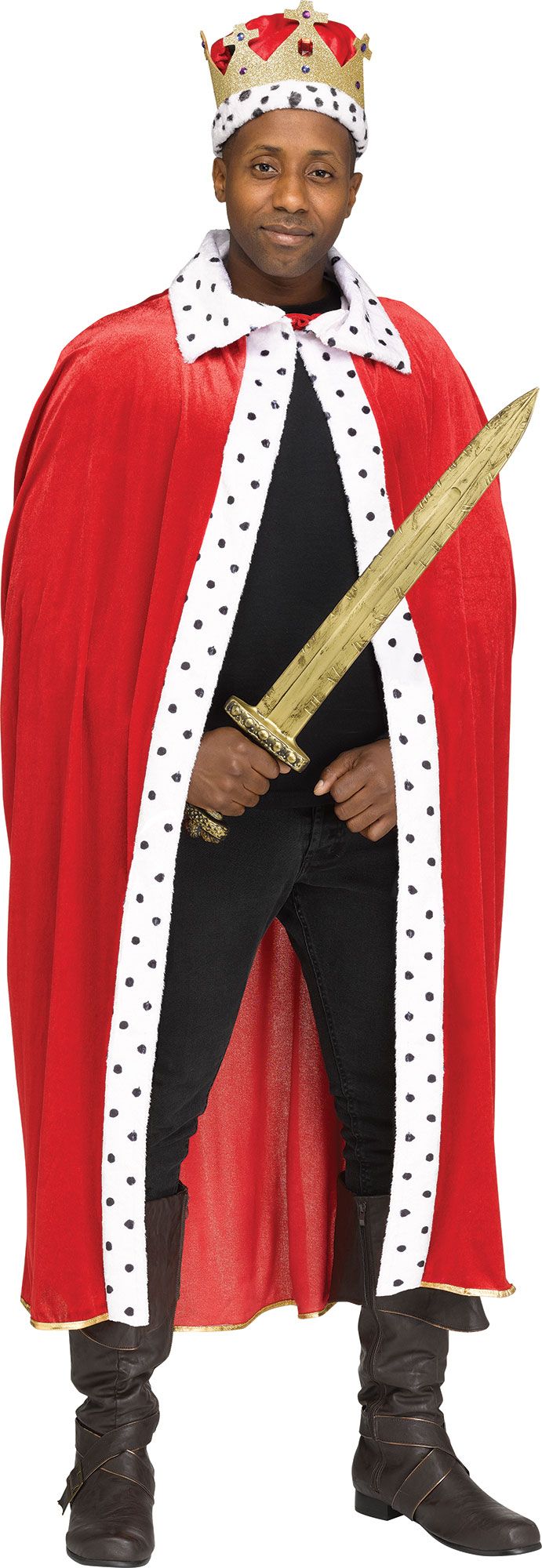 Set of dress and king's crown - Adult