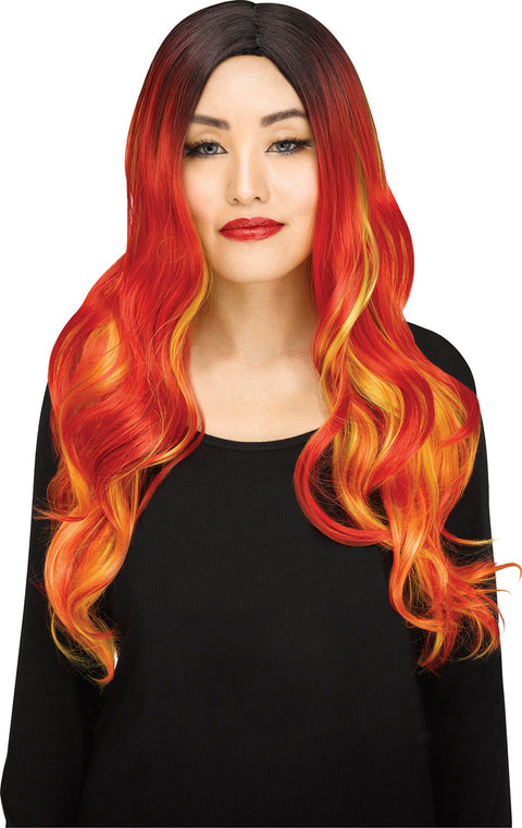 Red Ombre Layered Wig