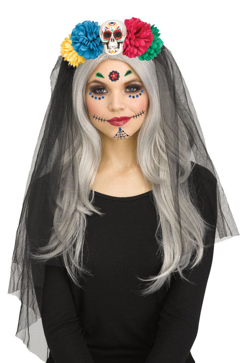 Multicolored Bridal Veil - Day of the dead