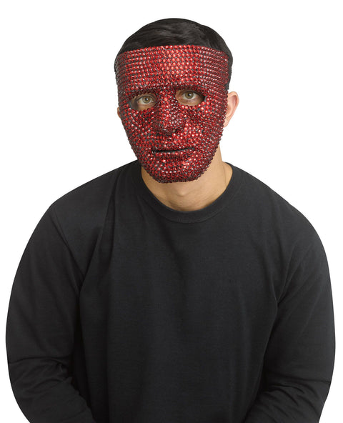 Clown mask with bling bling - Red