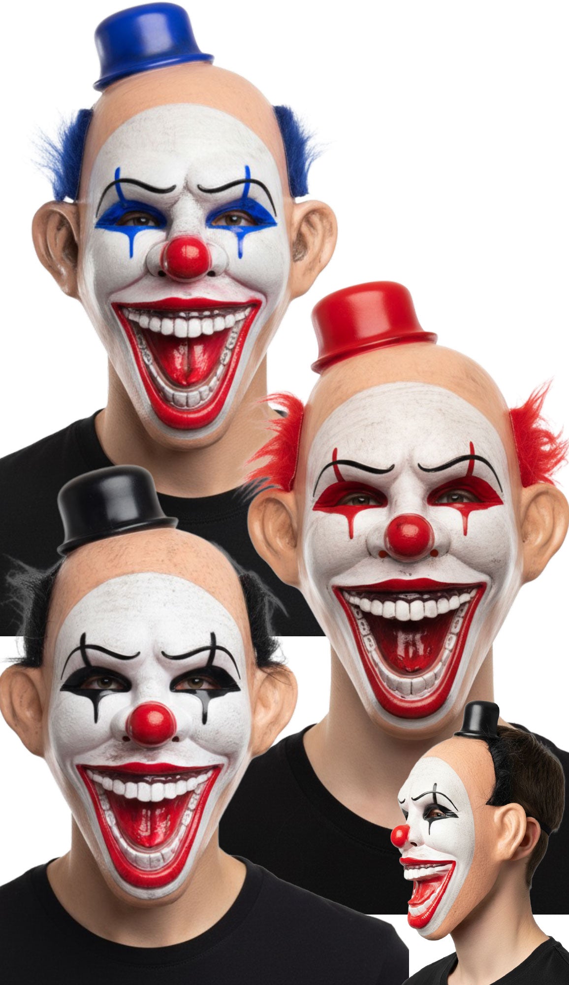 Masque freak de cirque rouge