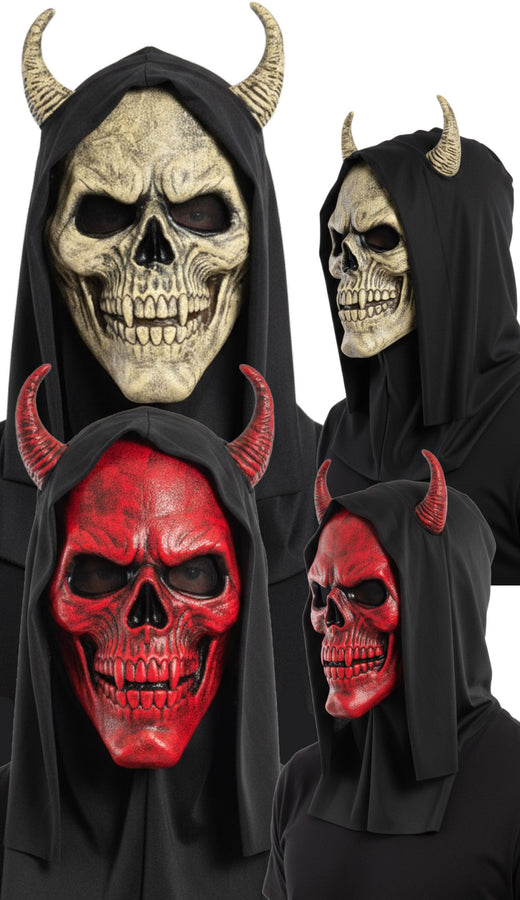 Masque faucheur cornu rouge