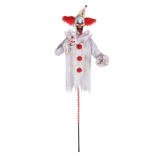 Luminous Talking Clown with Stake - Animatronic