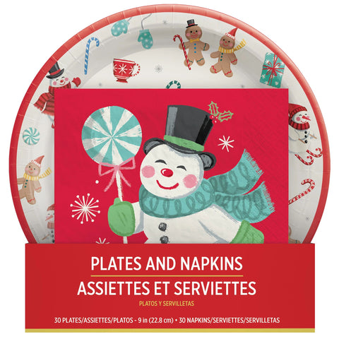 Plates and napkins set (30/pkg)