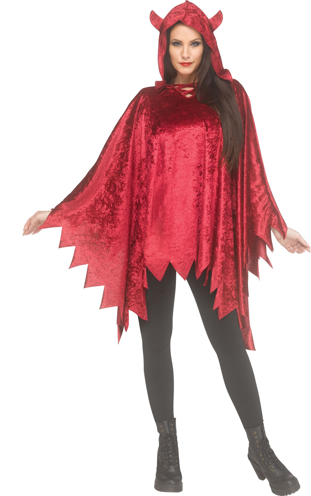 Poncho de diable en velours - Adulte