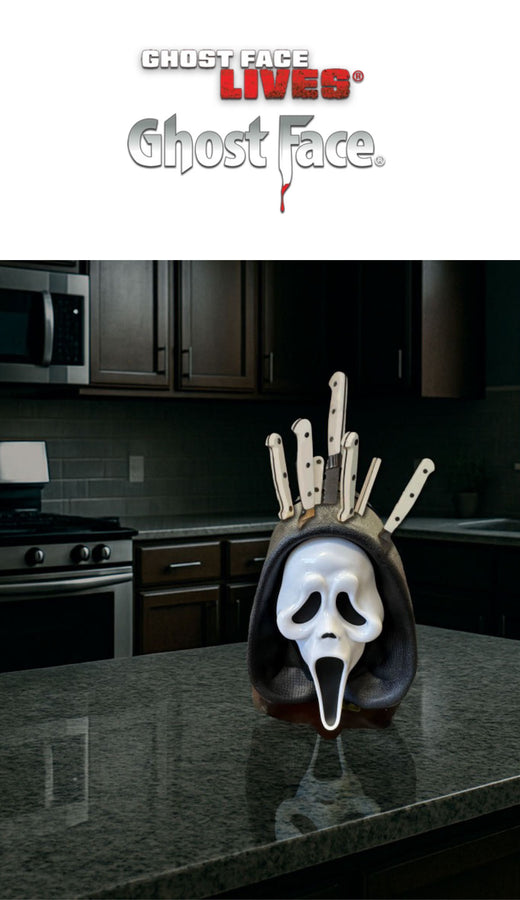 Ghost Face / horror knife block