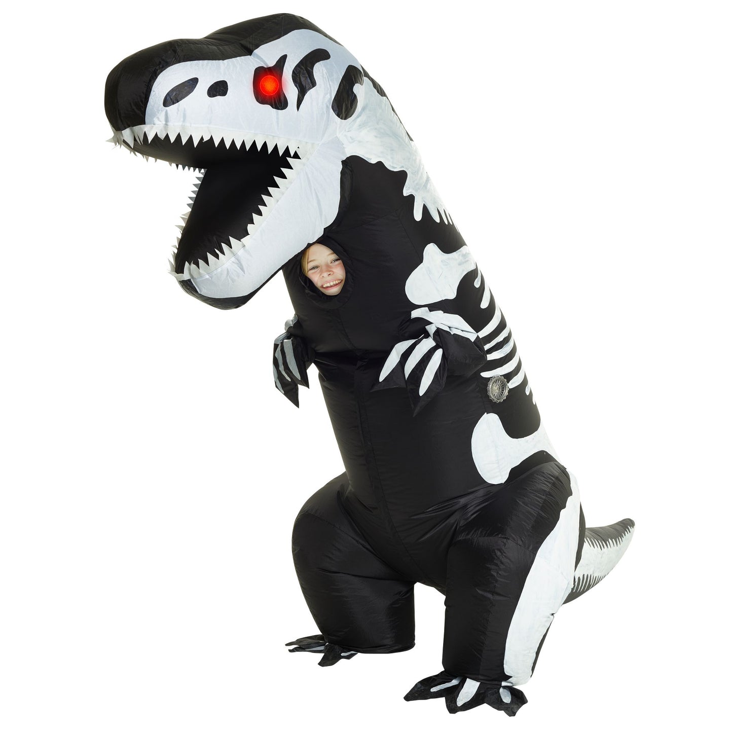 T-Rex gonflable noir et blanc - Enfant