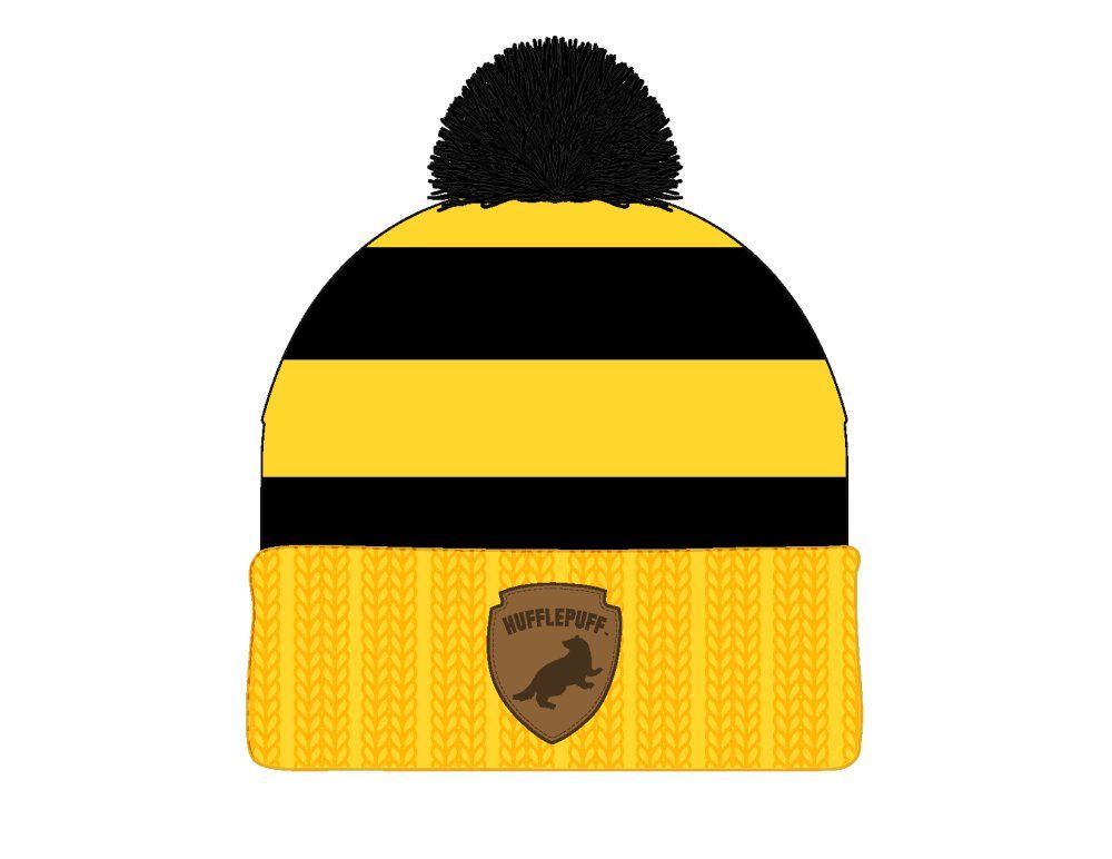 HARRY POTTER - HUFFLEPUFF - Acrylic Stripe Cuff Beanie