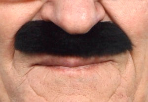 Fausse moustache autocollante - Noir