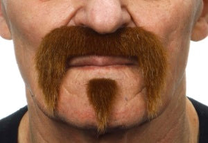Fausse moustache et pinch autocollante - Auburn