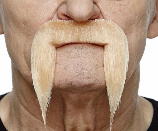 Fausse moustache autocollante - Blonde