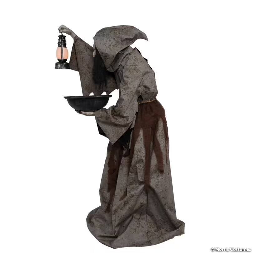 Animated Light-Up Mildred the Wicked Witch Halloween Decoration - 6 ft