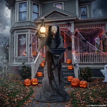 Animated Light-Up Mildred the Wicked Witch Halloween Decoration - 6 ft