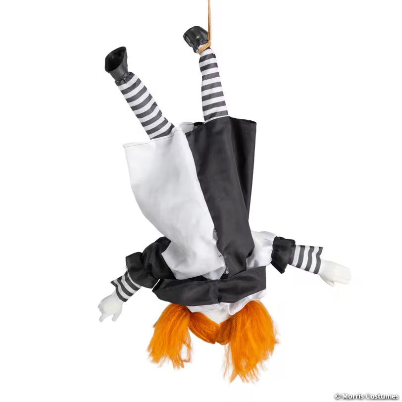 Animated Light-Up Shaking Talking Upside-Down Girl Halloween Decoration - 2 ft