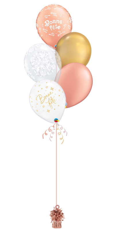 Bouquet of balloons - Happy Birthday - Rose gold