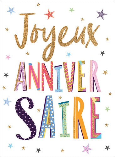 Joyeux anniversaire - Grande carte de souhaits - Incognito