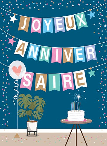 Joyeux anniversaire - Grande carte de souhaits - Incognito