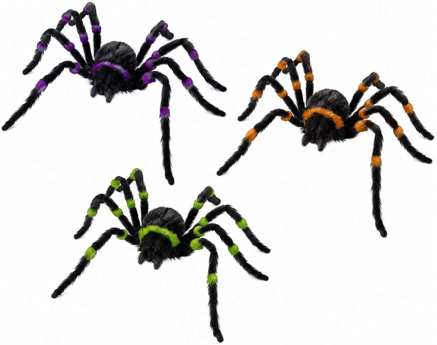 47-inch colorful hairy spider