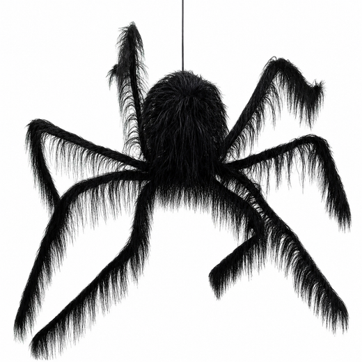 Giant black spider with vibration