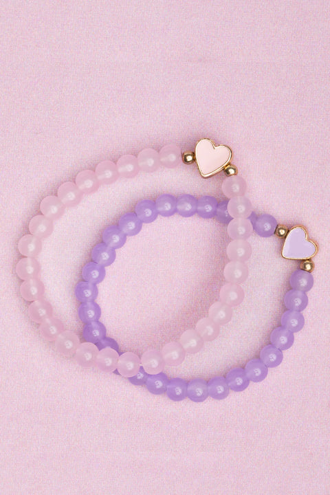 Boutique Chic With all My Heart Bracelets, 2pcs