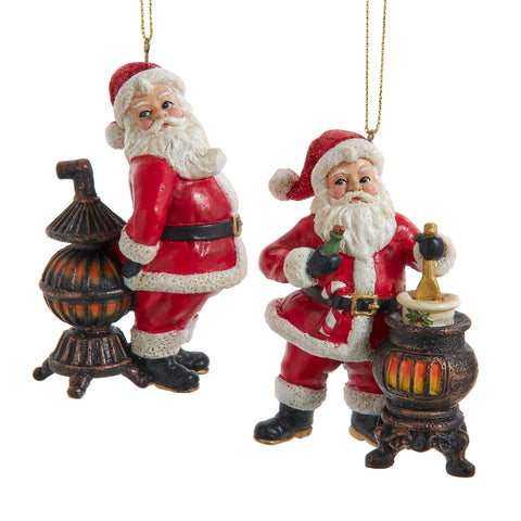 3.75"TRADITIONAL SANTA W/STOVE 2/A