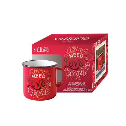 Ensemble de tasses amour et chocolat