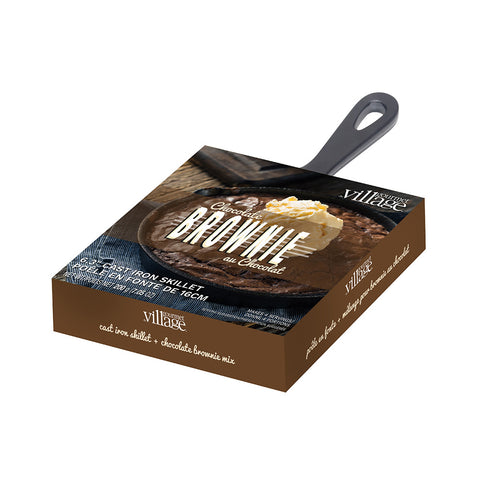 Cast iron skillet with brownie mix