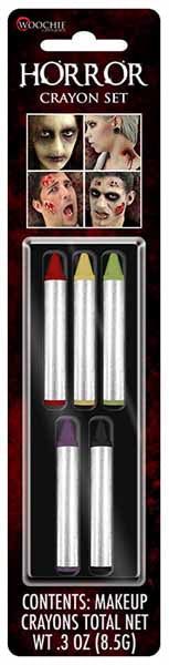 Crayons de maquillage - Horreur (5/pqt)