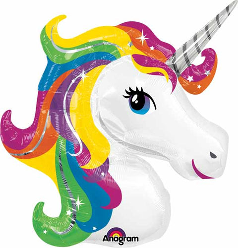 Supershape Pink Rainbow Unicorn Balloon - 33"