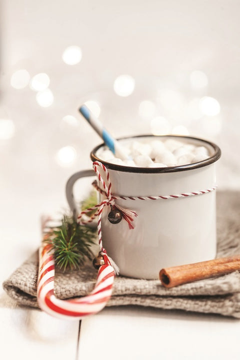 Christmas candy cane hot chocolate cube