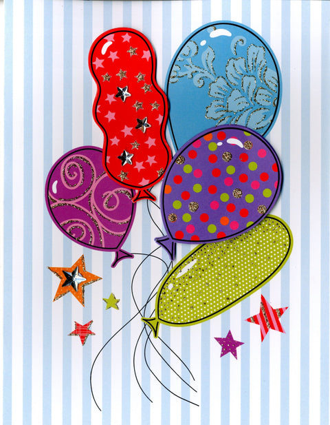 Ballons - Grande carte de souhaits - Incognito