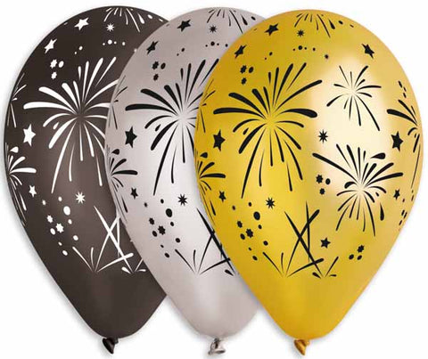 Gemar Balloon - Fireworks - 13"