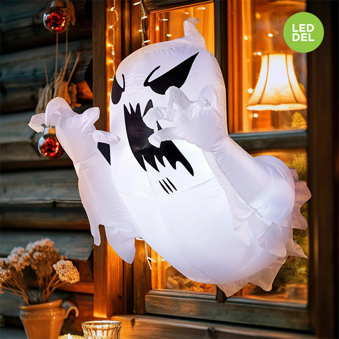 Climbing ghost for LED illuminated inflatable window