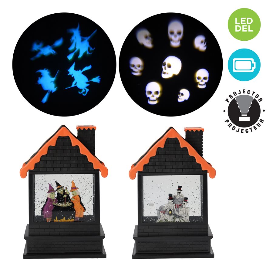 Maison boule d’eau avec projecteur